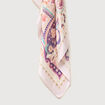 Foulard satin&eacute; rouge clair femme