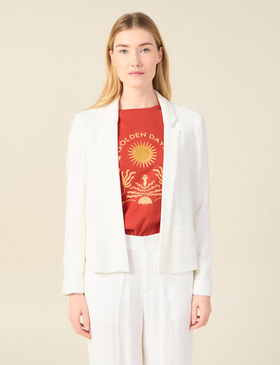 Veste blazer éco-responsable ecru femme