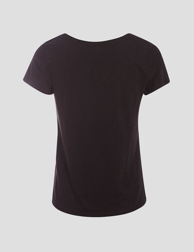 T-shirt manches courtes noir femme