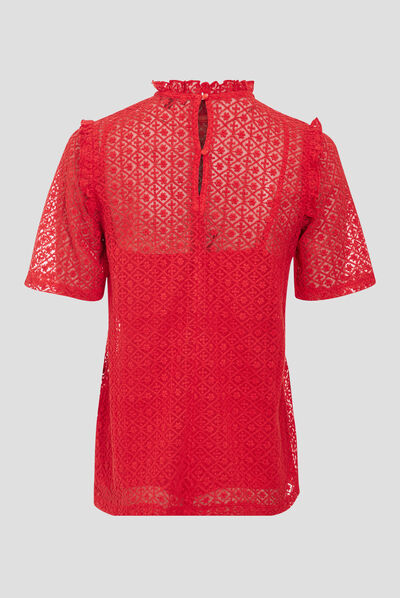 T-shirt manches courtes rouge femme