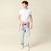 T-shirt col V homme Instinct blanc homme
