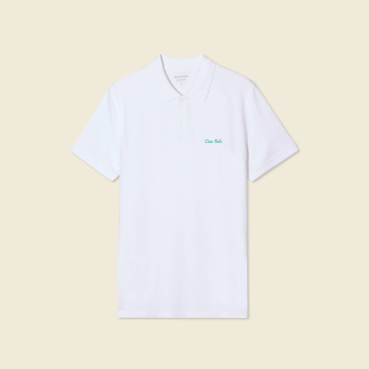 Polo manches courtes blanc homme