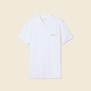 Polo manches courtes blanc homme