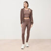 Sweat boyfriend &agrave; capuche marron femme