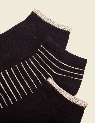 Lot 3 paires chaussettes noir femme
