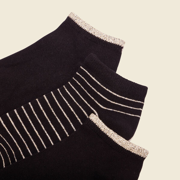 Lot 3 paires chaussettes noir femme