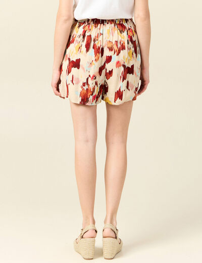 Jupe-short droite fluide sable femme
