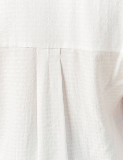 Chemise manches courtes ecru femme
