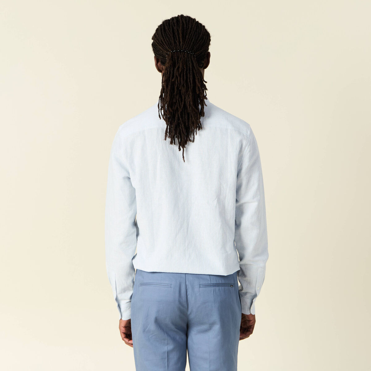 Chemise manches longues bleu ciel homme