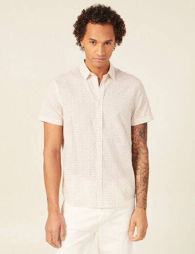 Chemise manches courtes blanc homme