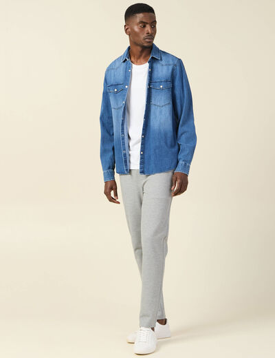 Pantalon chino jogger gris foncé homme