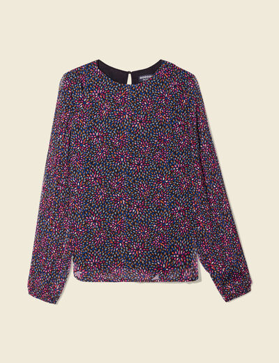 Blouse éco-responsable multicolore femme