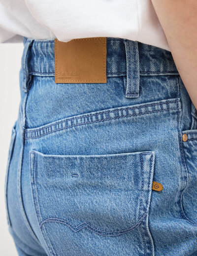Jeans mom 7/8&egrave;me denim used femme