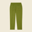 Pantalon carotte fluide vert olive femme