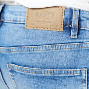 jeans skinny tapered denim used homme Jeans skinny tapered denim used homme