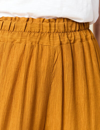 Pantalon large camel femme