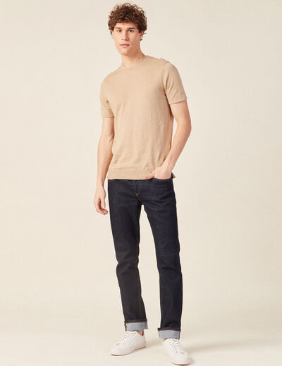 T-shirt manches courtes beige homme