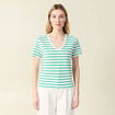 T-shirt manches courtes vert turquoise femme