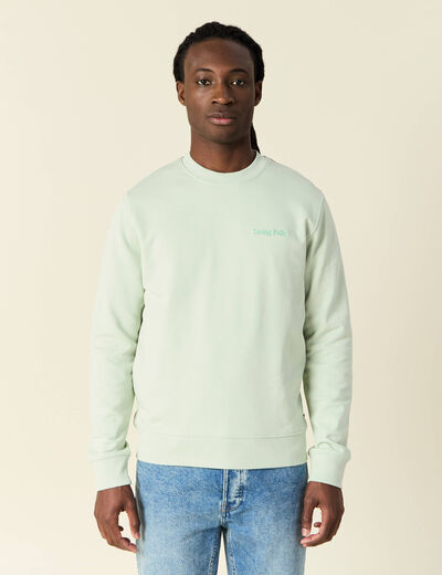 Sweat manches longues vert clair homme