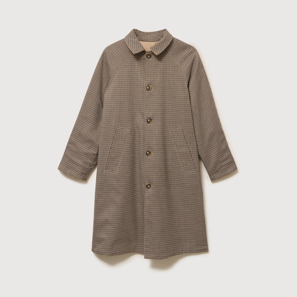 Trench long oversize r&eacute;versible beige femme