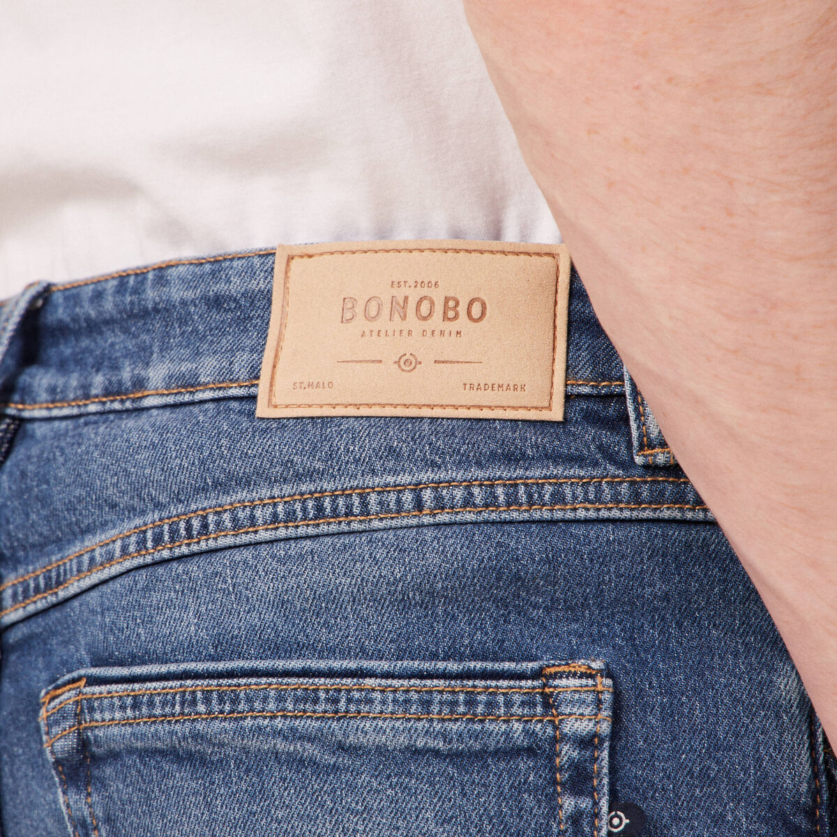Jeans slim 5 poches denim stone homme