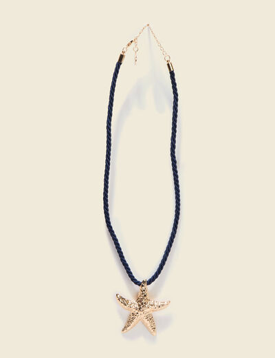 Collier bleu marine femme