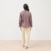 Chemise ample manches longues fluide marron femme
