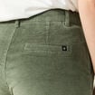 Pantalon large 7/8&egrave;me taille haute vert kaki femme