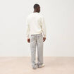 Jeans loose longueur 34 en coton denim gris clair homme