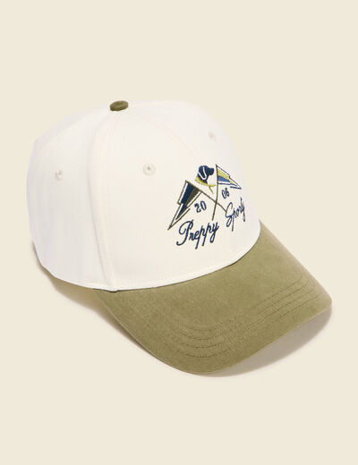Casquette en coton ecru homme