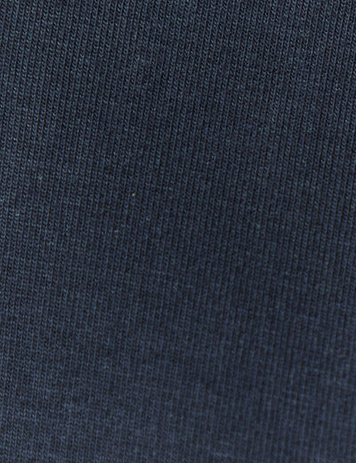 Sweat &agrave; capuche manches longues doubl&eacute; bleu marine femme