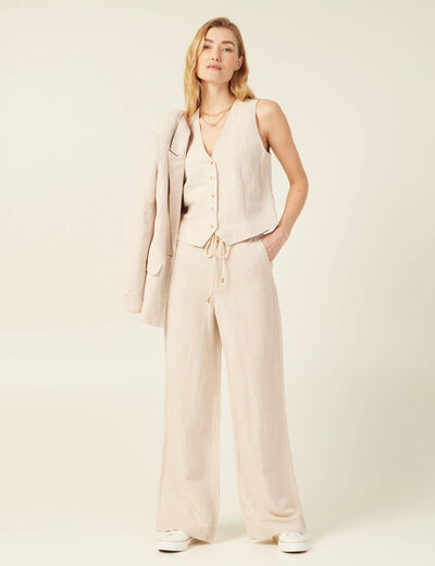 Veston éco-responsable sable femme