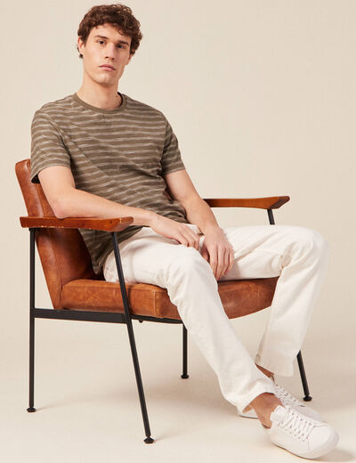 T-shirt éco-responsable vert kaki homme