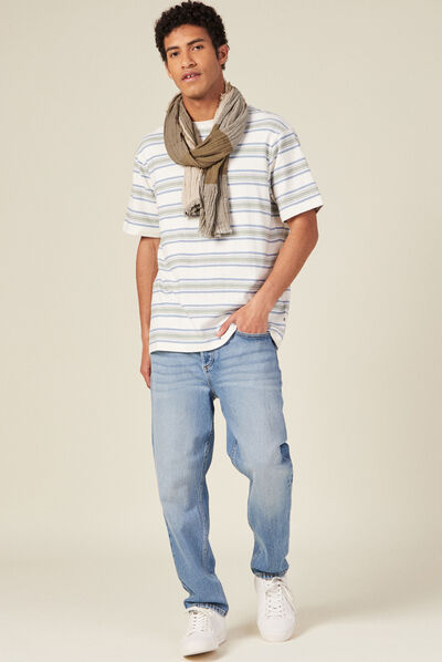 T-shirt manches courtes ecru homme