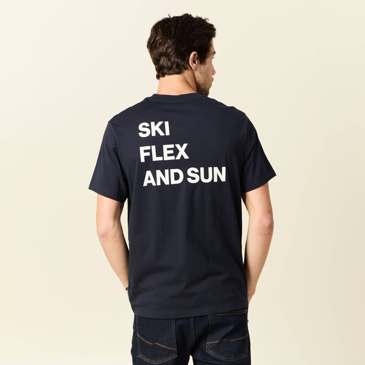 T-shirt manches courtes bleu marine homme