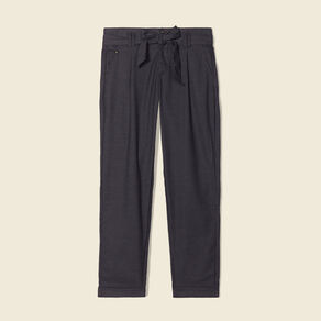 Pantalon paperbag gris femme
