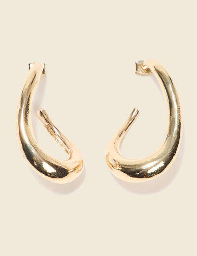 Boucles d'oreilles créoles couleur or femme