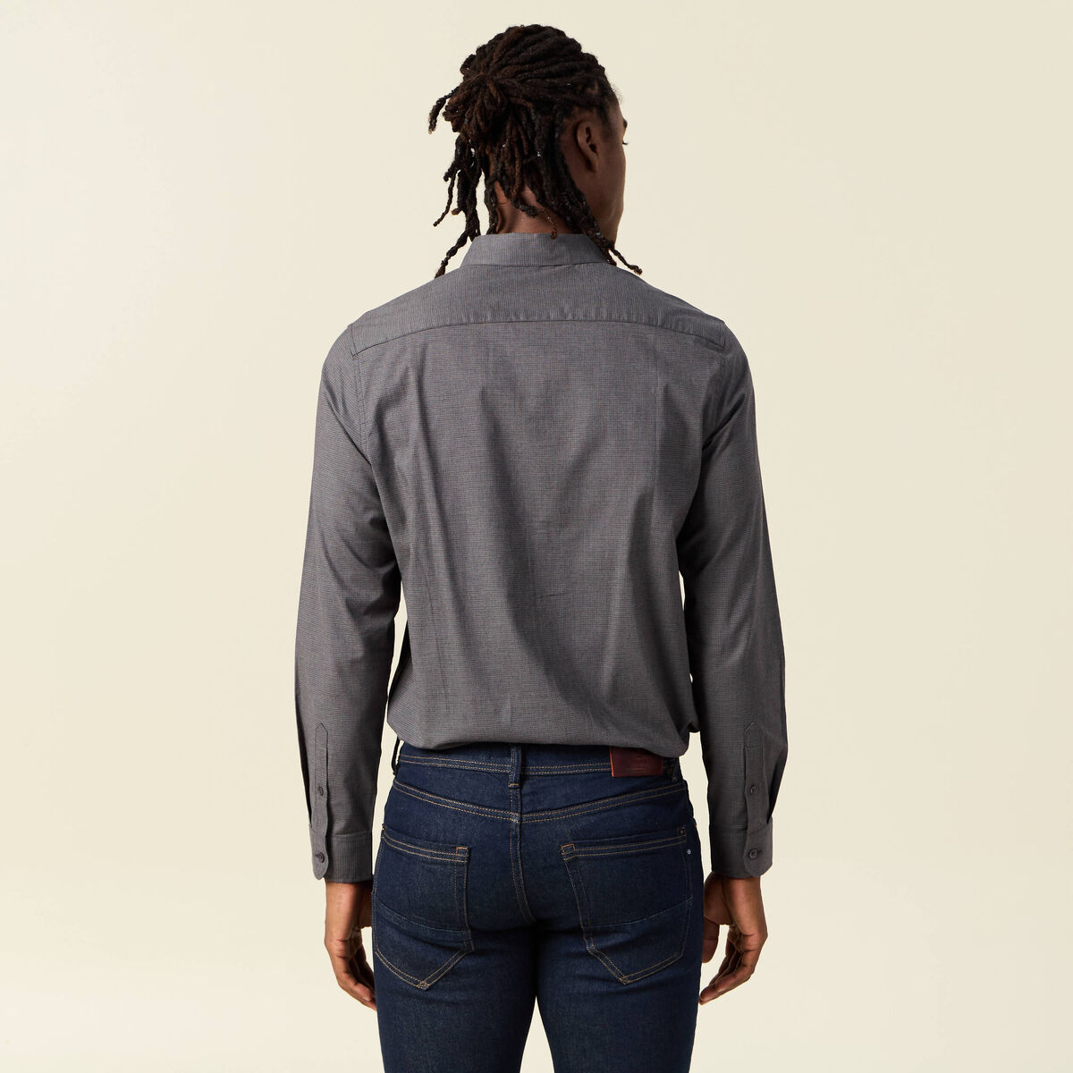 Chemise éco-responsable gris homme