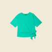 T-shirt manches courtes noeud vert femme