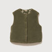 Gilet sans manches r&eacute;versible vert kaki femme