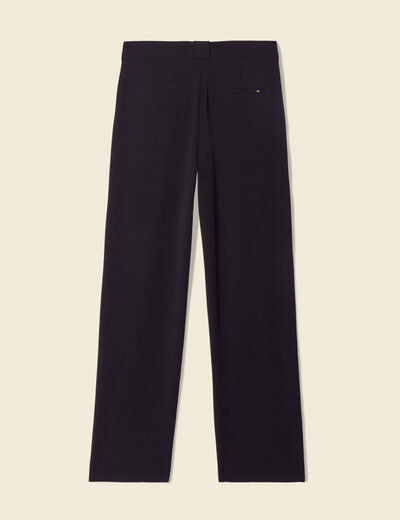 Pantalon large fluide noir femme