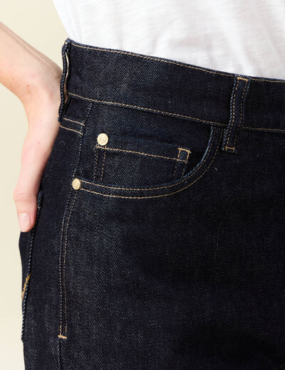 Jeans mom fabriqué en France denim brut femme