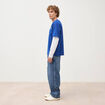 T-shirt ample en coton manches courtes bleu electrique homme