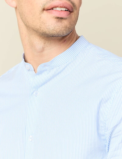 Chemise manches longues bleu ciel homme