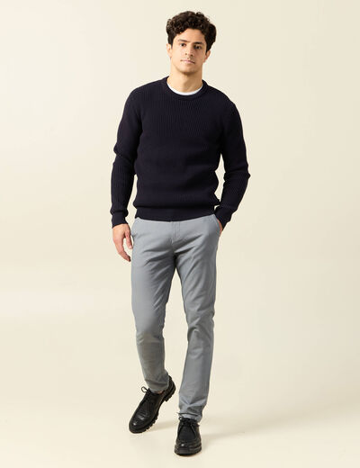 Pantalon slim Instinct chino gris homme