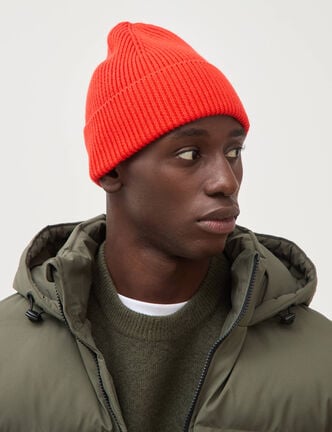 Bonnet orange homme