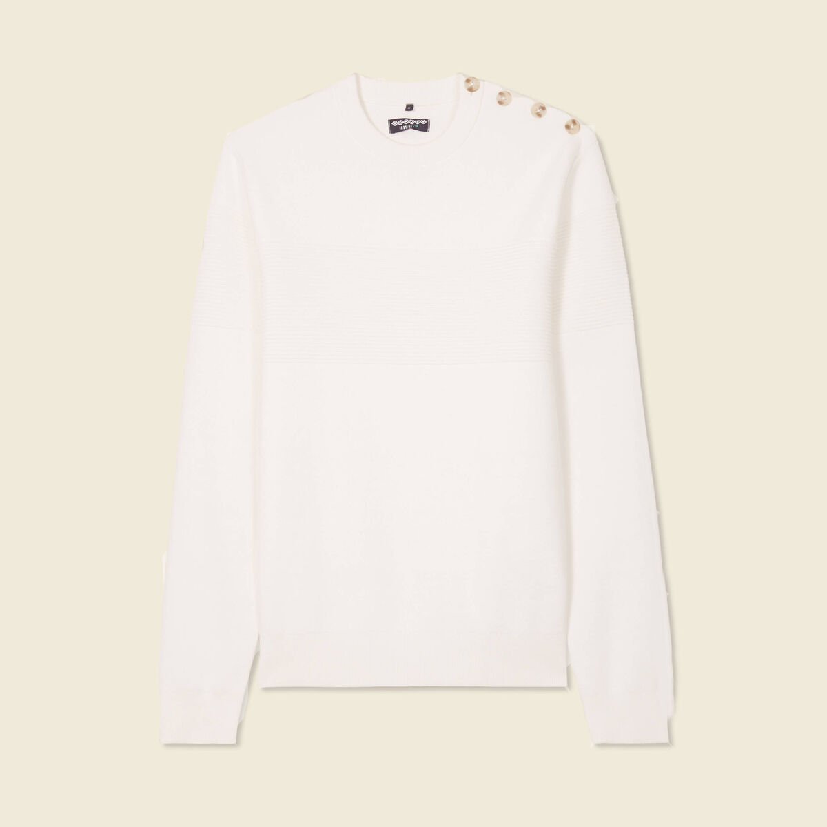 Pull éco-responsable ecru homme