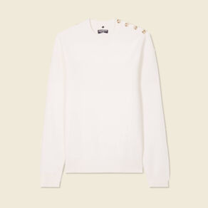 Pull éco-responsable ecru homme