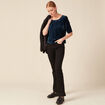 Blouse velours éco-responsable bleu canard femme