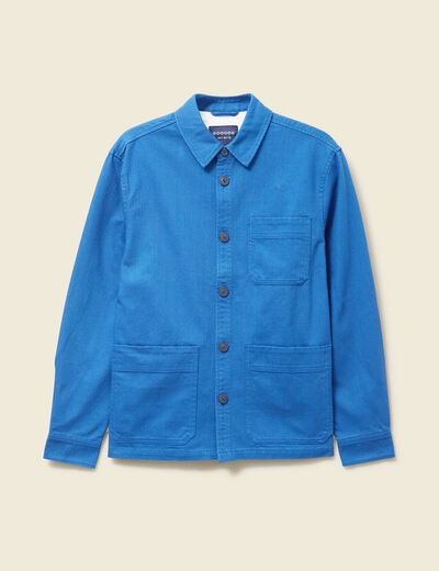 Surchemise oversize bleu roi homme